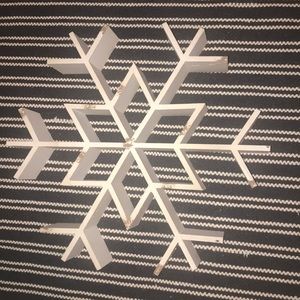 Wooden snowflake decor